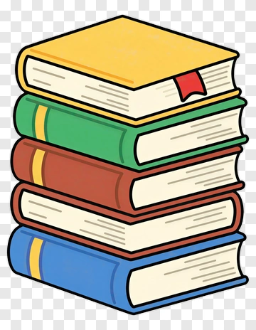 Stack Of Colorful Books PNG