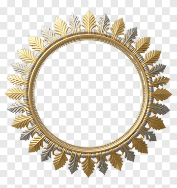 Golden Decorative Frame PNG