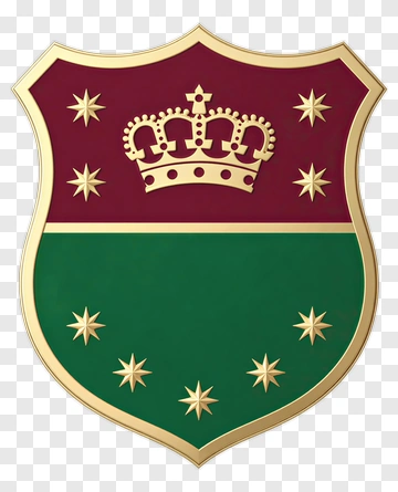Crest With Crown And Stars PNG