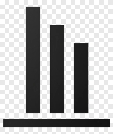 Black Bar Chart Representation PNG