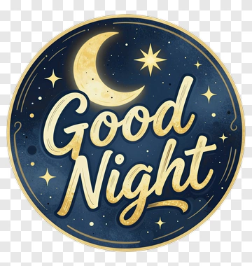 Good Night Moon And Stars Design PNG