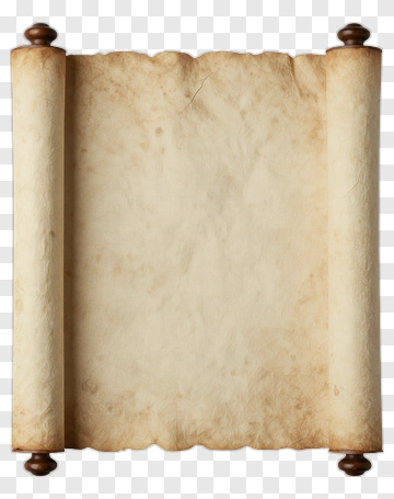 Old Scroll With Wooden Ends PNG