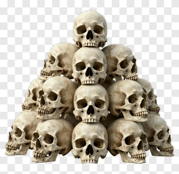 Pyramid Of Human Skulls PNG