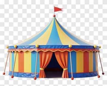 Colorful Circus Tent PNG