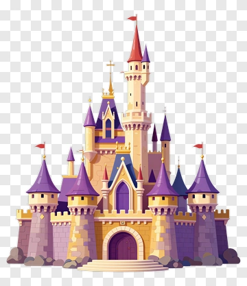 Colorful Fairytale Castle PNG
