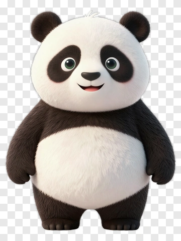 Cartoon Panda Character PNG