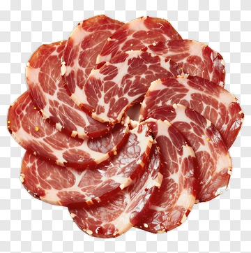 Sliced Meat Arrangement PNG