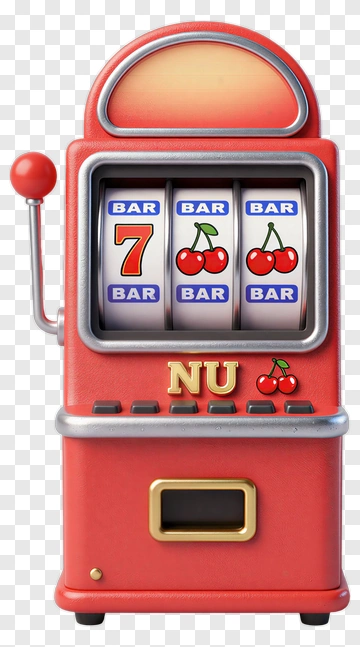 Slot Machine With Cherry And Bar Symbols PNG