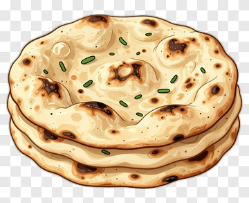 Stack Of Naan Bread PNG