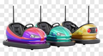 Colorful Bumper Cars PNG