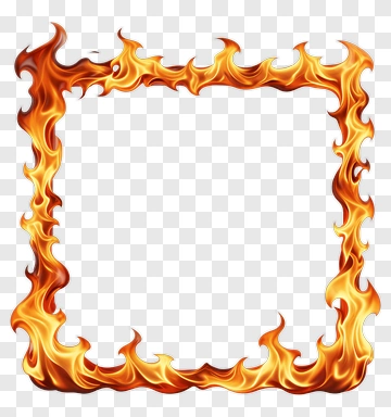 Fire Frame Decoration PNG