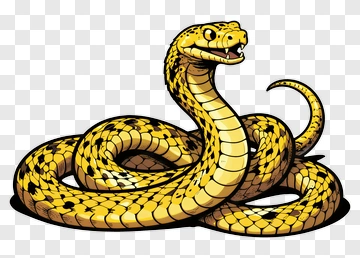 Cartoon Yellow Snake PNG