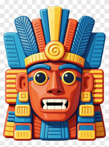 Colorful Aztec Mask PNG