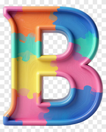 Colorful Letter B PNG
