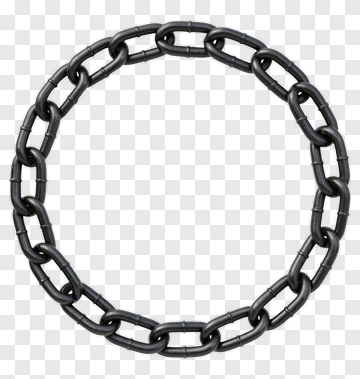 Black Chain Link Circle PNG