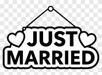 Just Married Sign PNG