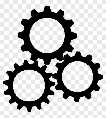 Black Gears PNG