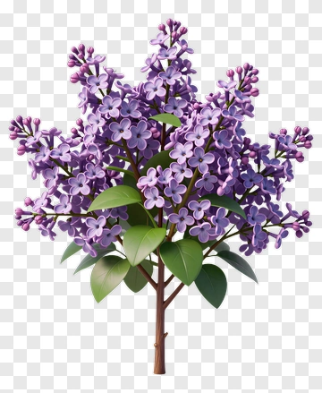Colorful Lilac Tree PNG