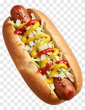 Hot Dog With Mustard And Ketchup PNG
