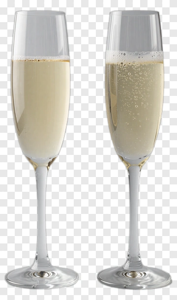 Champagne Flutes With Bubbles PNG