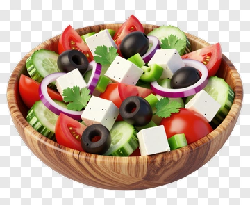 Fresh Vegetable Salad With Feta Cheese PNG
