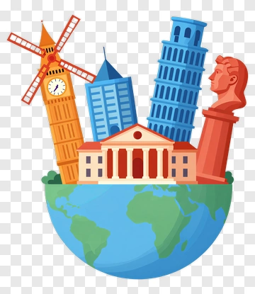 Famous Landmarks Around The World PNG