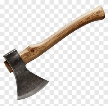 Wooden Handled Axe PNG