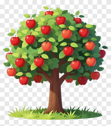 Colorful Apple Tree PNG