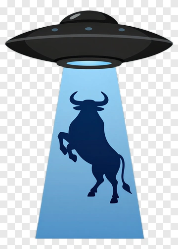Ufo Abducting A Bull PNG