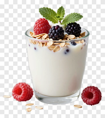Yogurt With Berries And Oats PNG
