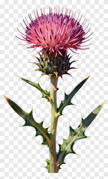 Thistle Flower With Pink Blooms PNG