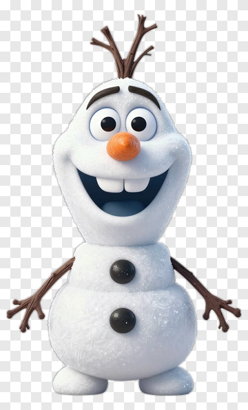 Cartoon Snowman Character With A Happy Expression PNG