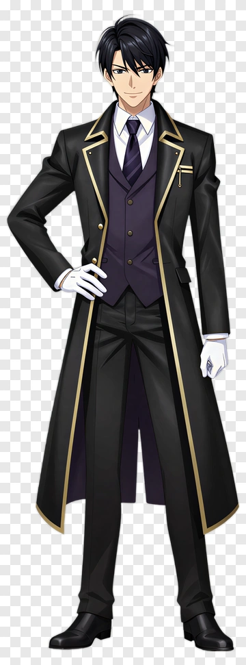 Anime Character In Formal Attire PNG