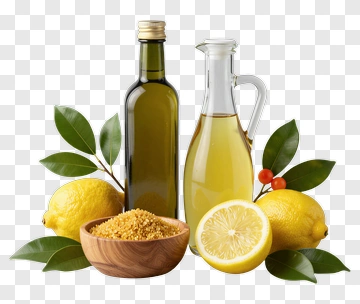 Olive Oil And Lemons With Brown Sugar PNG