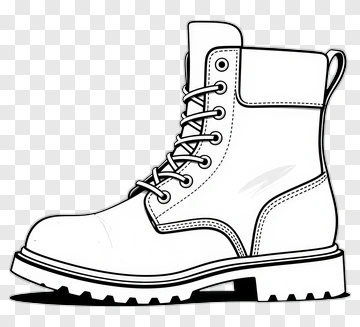 Black Work Boot PNG