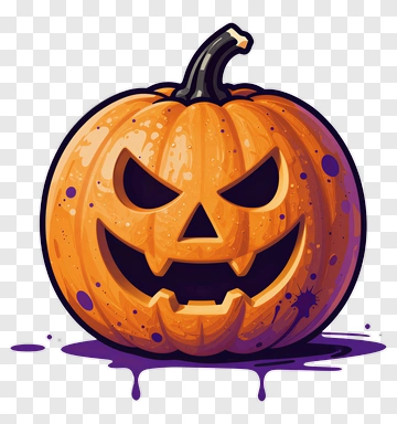 Cartoon Halloween Pumpkin Candy Bucket PNG