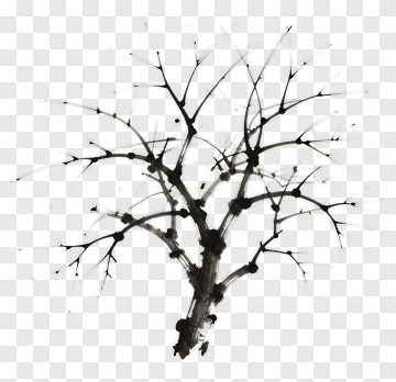 Black Ink Tree PNG