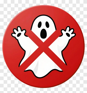 Cartoon Ghost With No Symbol PNG