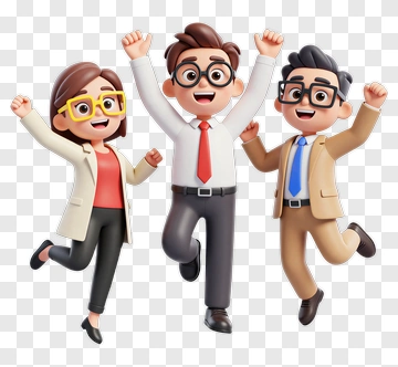 Happy Business Team Celebrating PNG