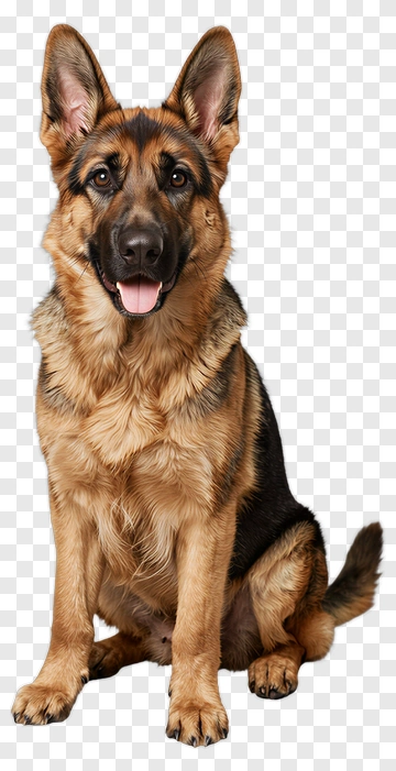German Shepherd Dog Sitting PNG