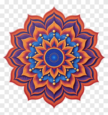 Colorful Mandala Design PNG