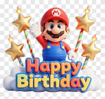 Birthday Celebration With Cartoon Character PNG