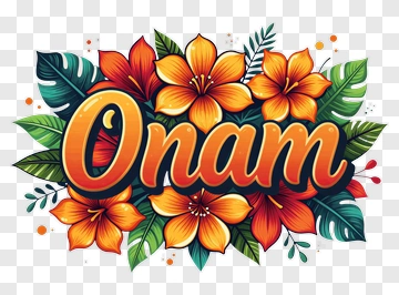 Onam Floral Design PNG