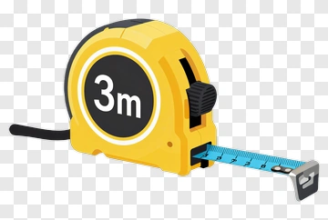 Yellow Tape Measure With 3M Marking PNG
