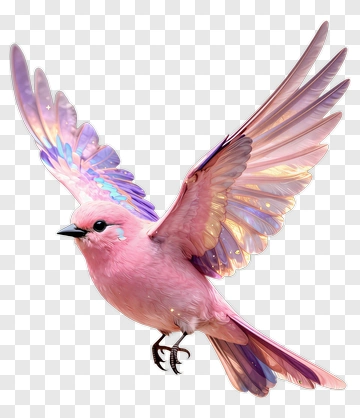 Colorful Bird With Iridescent Wings PNG