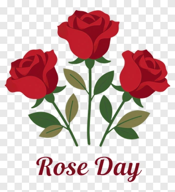 Rose Day With Red Roses PNG