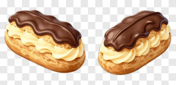 Chocolate Eclair Pastry PNG