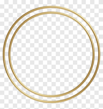 Gold Circular Frame PNG