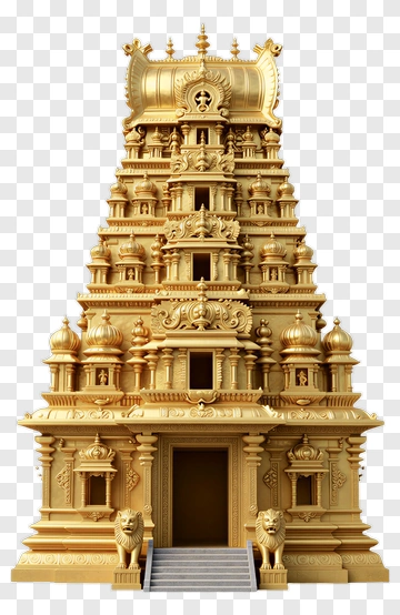 Golden Temple Structure PNG