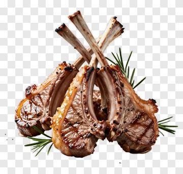 Grilled Lamb Chops With Rosemary PNG